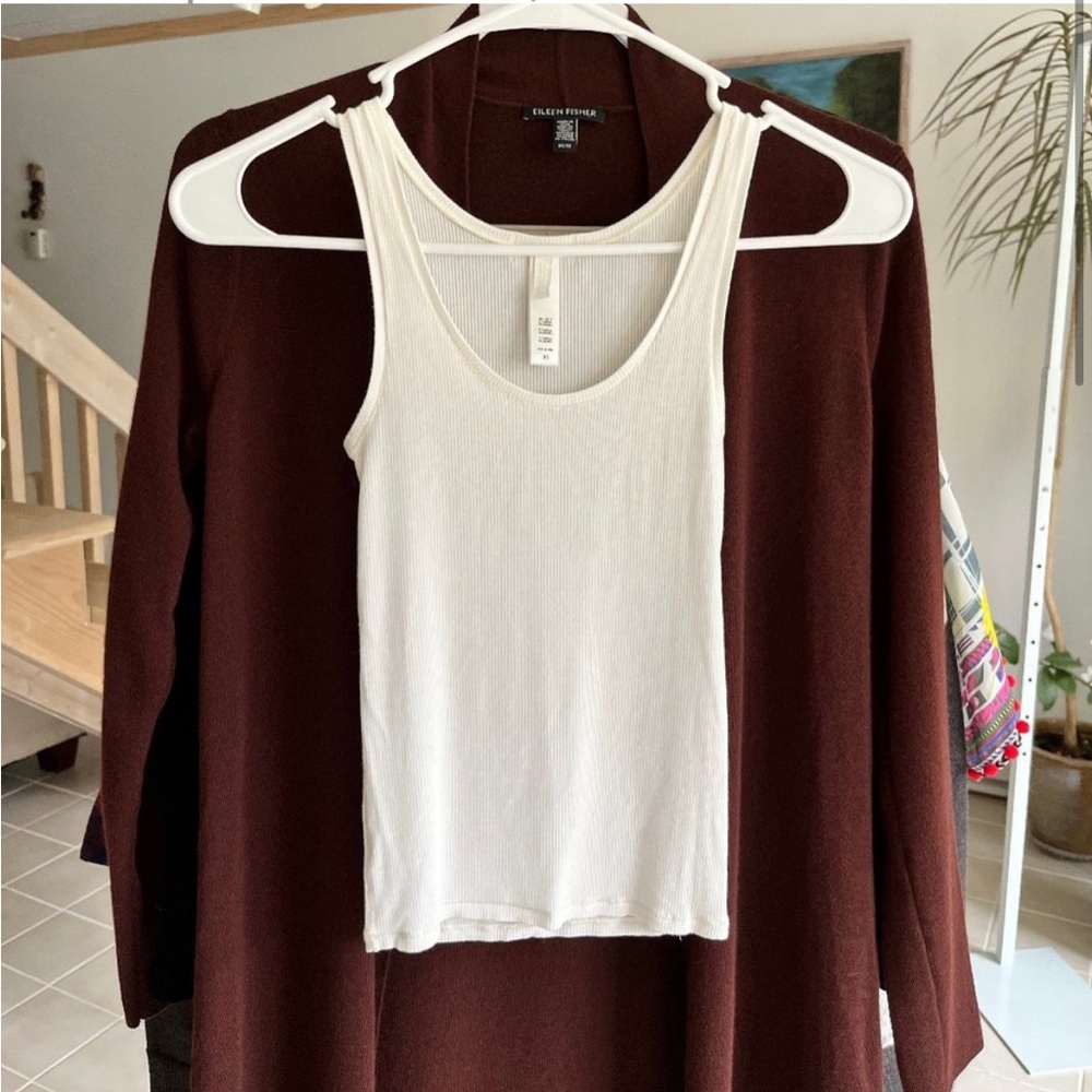 Skims White Ribbed Tank Top Shirt Size XS Women's